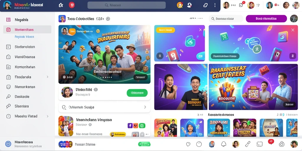 Screenshot fitur komunitas interaktif pengguna.