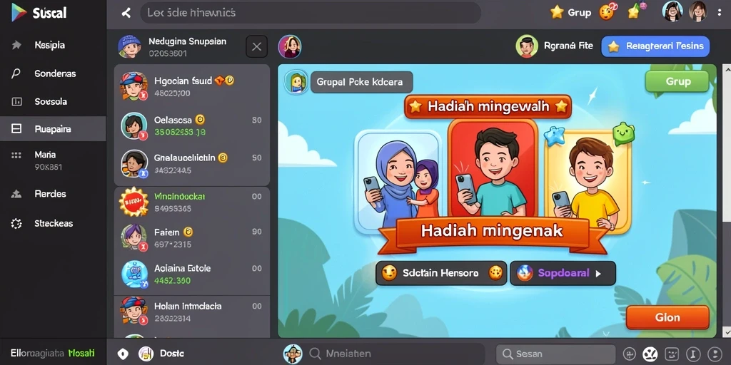 Sistem interaksi sosial yang memungkinkan kompetisi antar pemain.